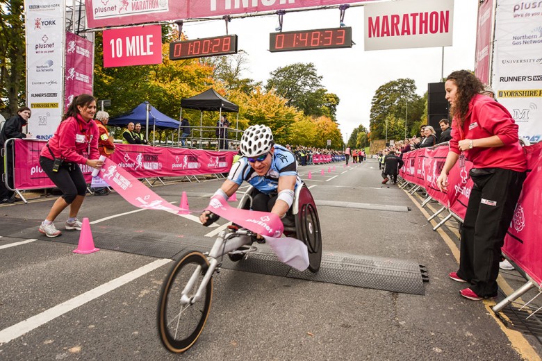 Bret Crossley crosses the line 
