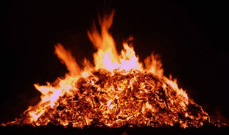 A fiery end to the Maze's year. Photograph: York Maze on Facebook