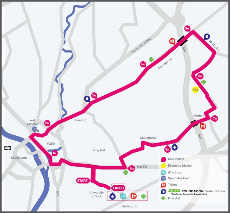 The 10-mile route. Click for a bigger image