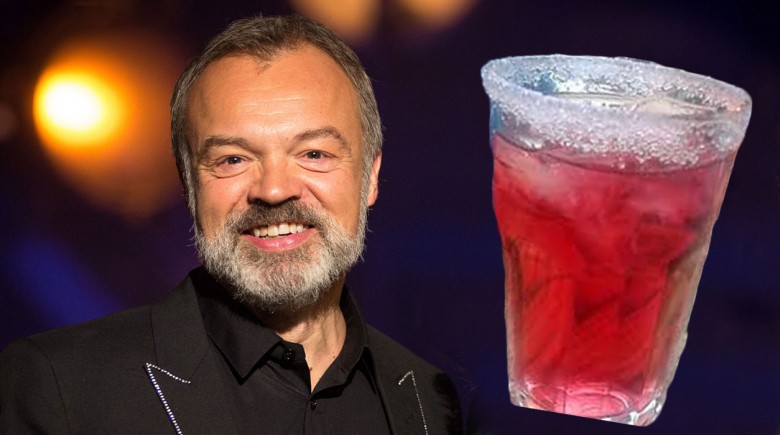 Graham Norton (Photograph: BBC / Guy Levy) and the cocktail that shares his name from Dusk