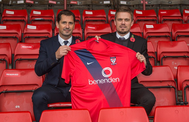 Jackie with new assistant manager Simon Donnelly