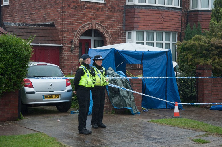 Police at the house in Hamilton Drive West, York., after Liam was attacked. Photograph: YorkMix
