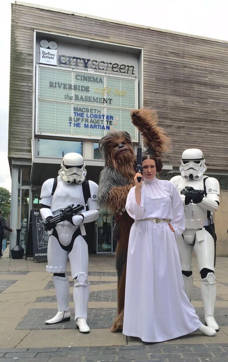 Chewie reacts badly to news that the early bird showing is sold out. Photograph: City Screen York