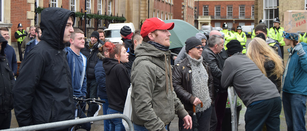 Video: Demonstrators clash over whether refugees should come to York