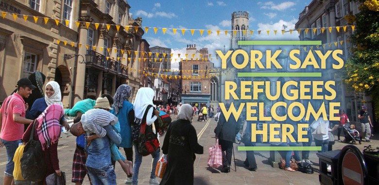The picture from the Facebook group, York Says Refugees Welcome Here