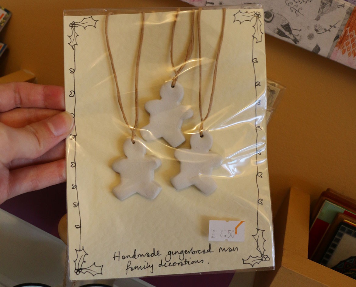 Gingerbread man decorations, £4.50