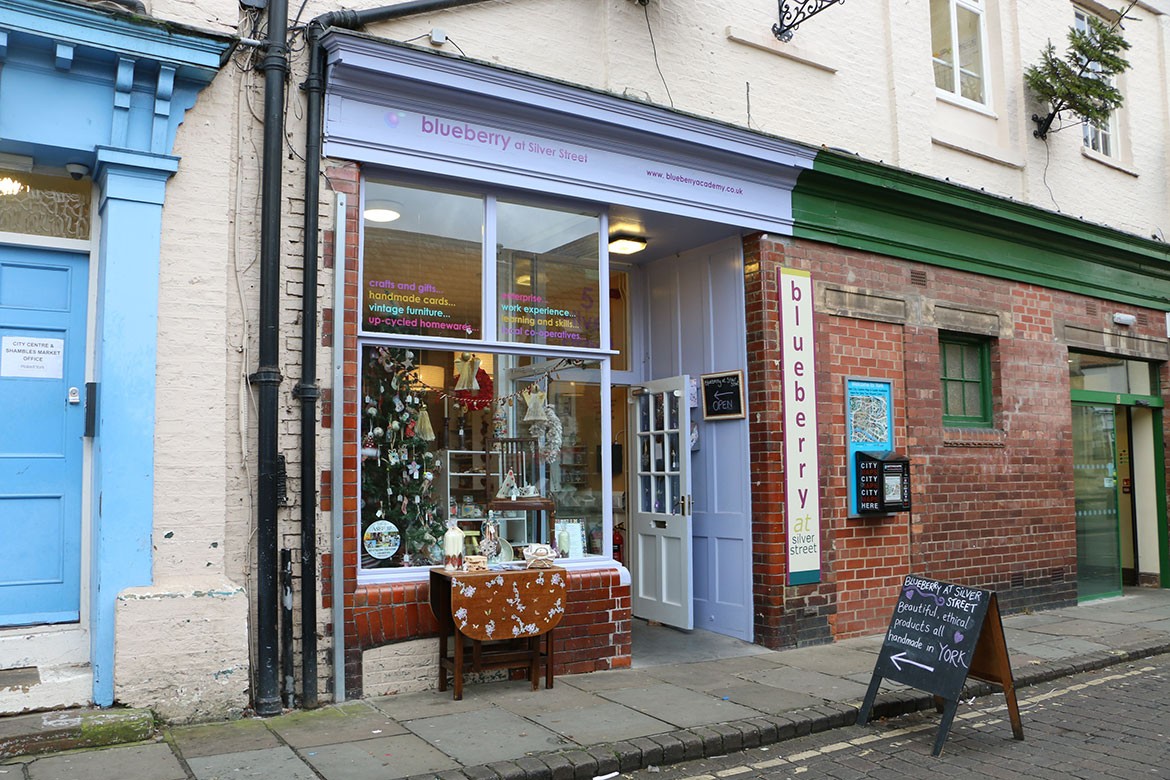 Close to the market – the Blueberry shop on Silver Street