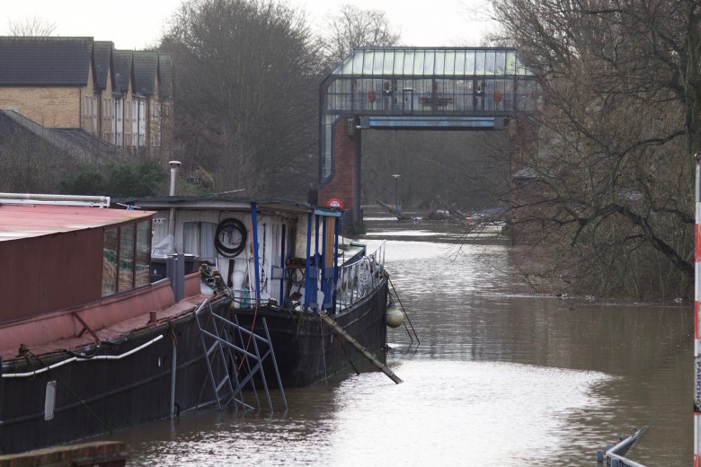 The Foss barrier set in the open position