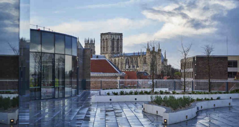 The view across to the Minster from the new HQ. Photograph: Timothy Soar