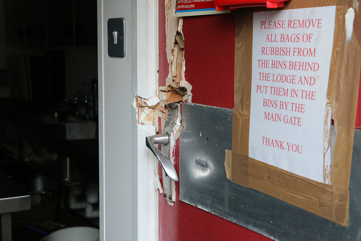 Pictured: Windows smashed, doors off their hinges – vandals go on rampage at York scout and guide centre