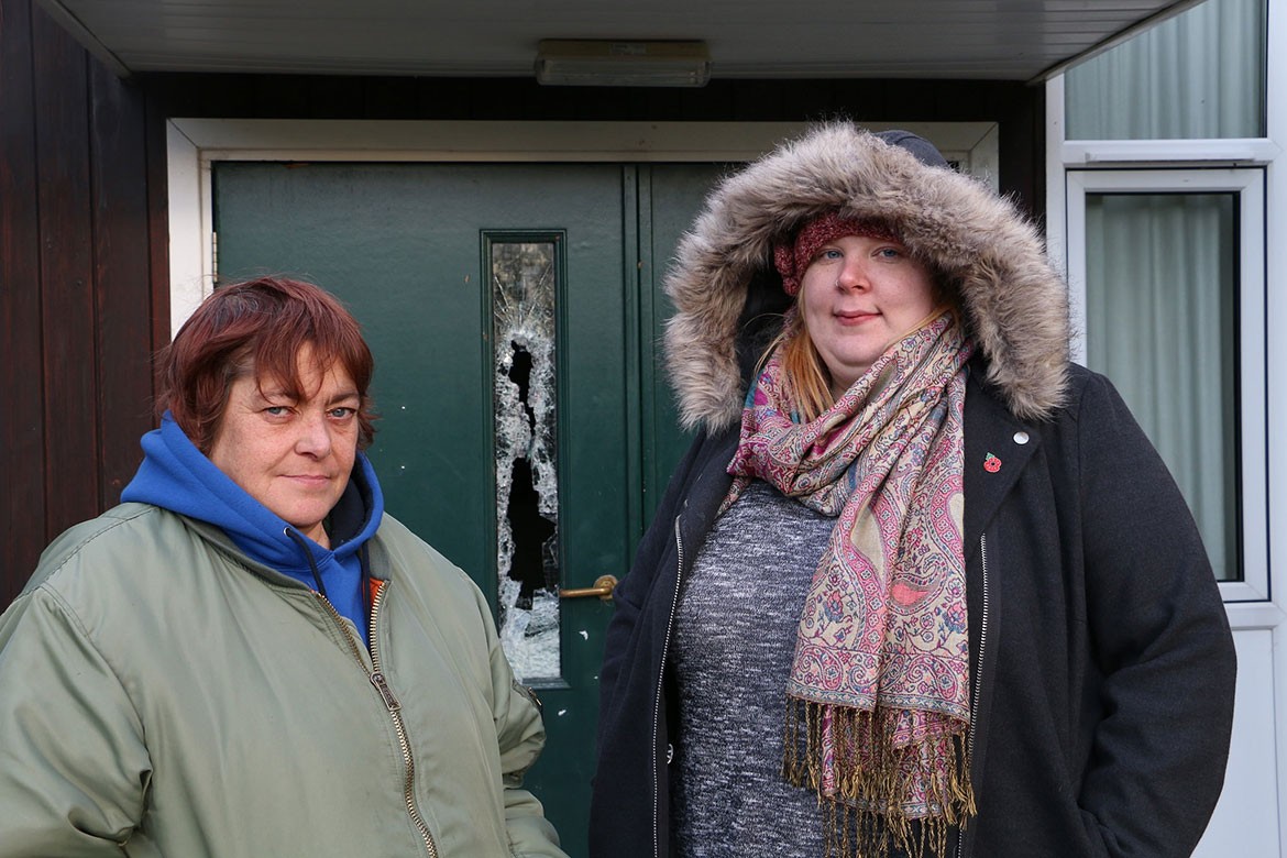 Devastated: Local Beaver leader Kath Shapcott (left) and lodge manager Leah Raine