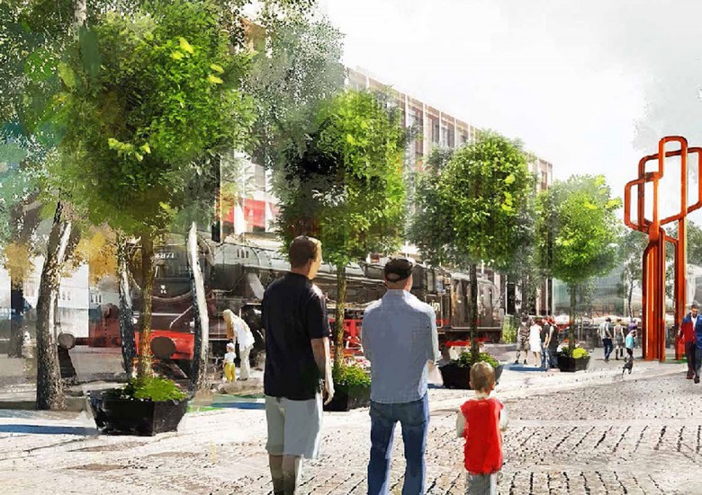 An artist's impression of a new vision for the long-neglected York Central site, unveiled in December 2015