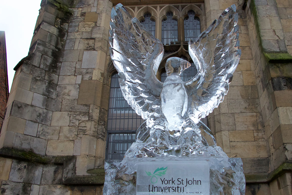 York St John's eagle on Church Street