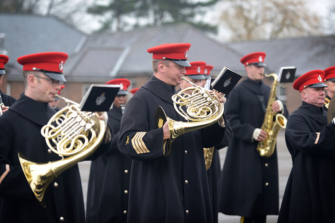 The band plays for the heroes