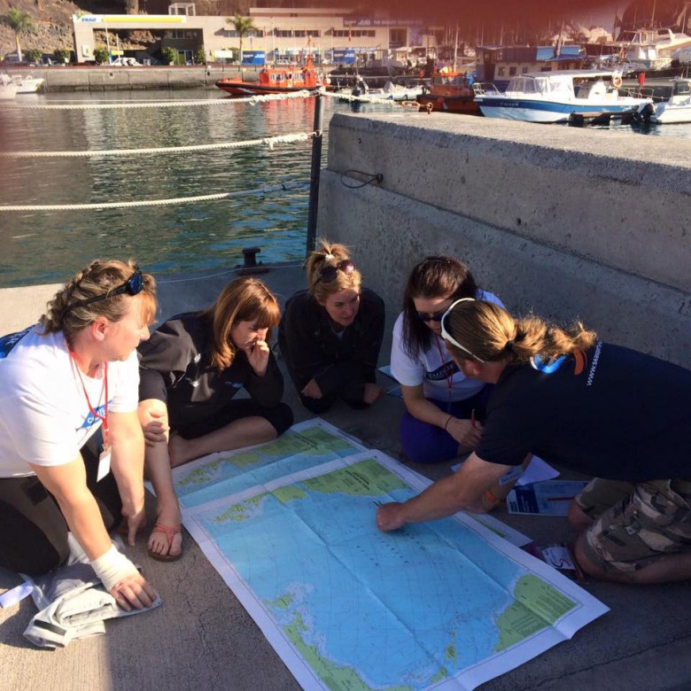 Planning a safe passage at La Gomera in the Canary Islands
