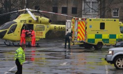 Video and pix: Woman airlifted to hospital after accident in York car park