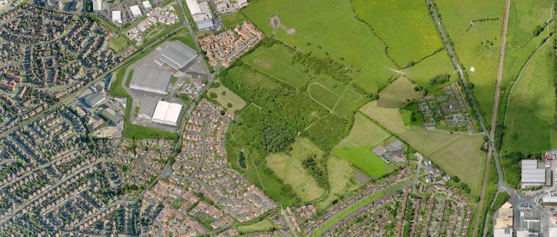 An aerial view of Clifton Backies. Photograph © Bing Maps
