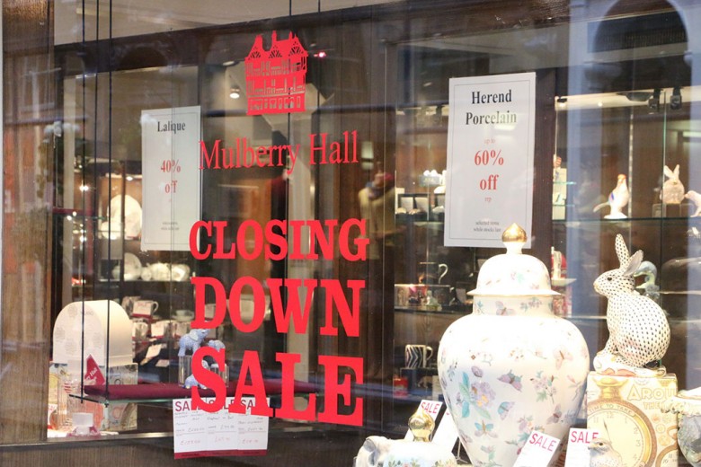  Bargains on offer in the closing down sale