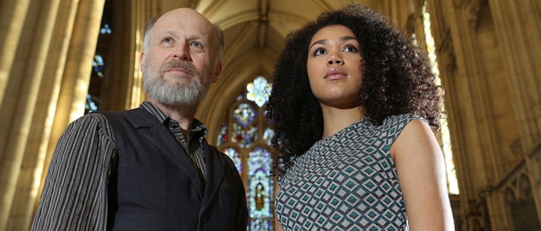 Ruby Barker and Mark Comer who will play Mary and Joseph in the York Mystery Plays in the Minster this summer. Photograph: Duncan Lomax / Ravage Productions