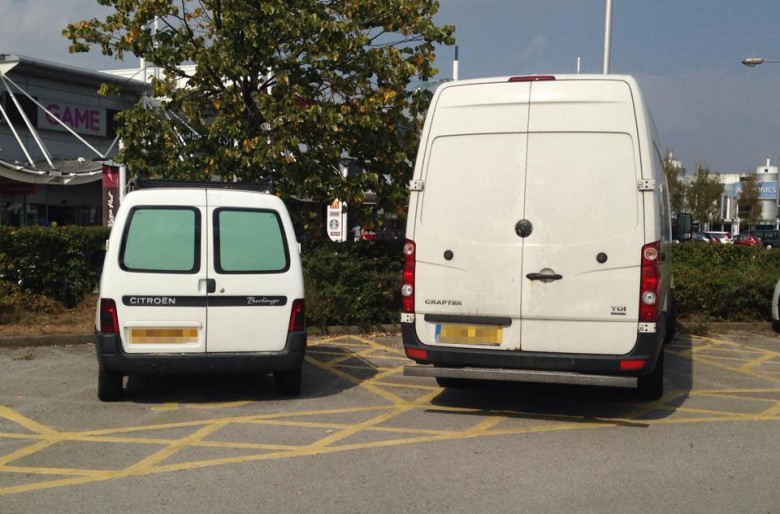 Wonky donkey, and no disable badge: Monks Cross again