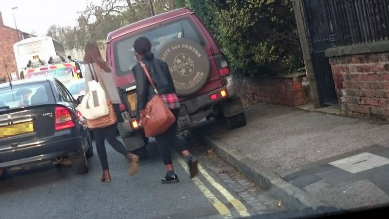 Forcing pedestrians into the street on Nunnery Lane
