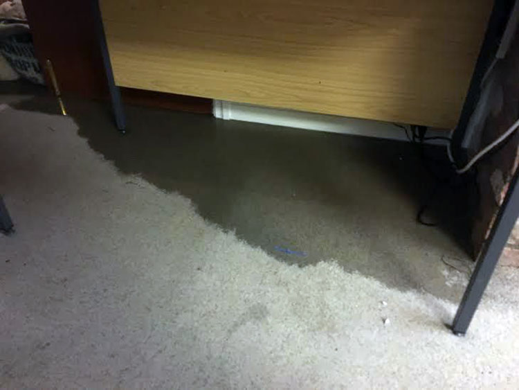Water seeps in… much worse was to come