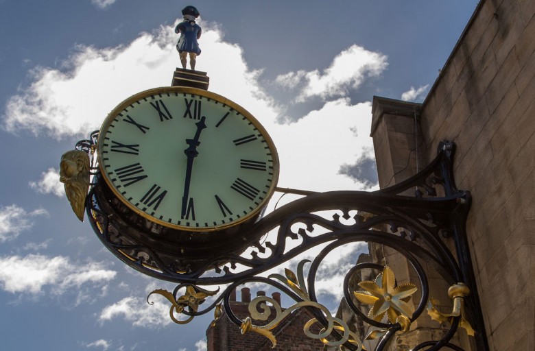 The ‘Little Admiral’ clock on St Martin's Church. Photograph © Allan Harris on Flickr