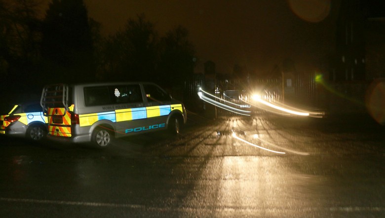 Police on Fordlands Road on Wednesday night