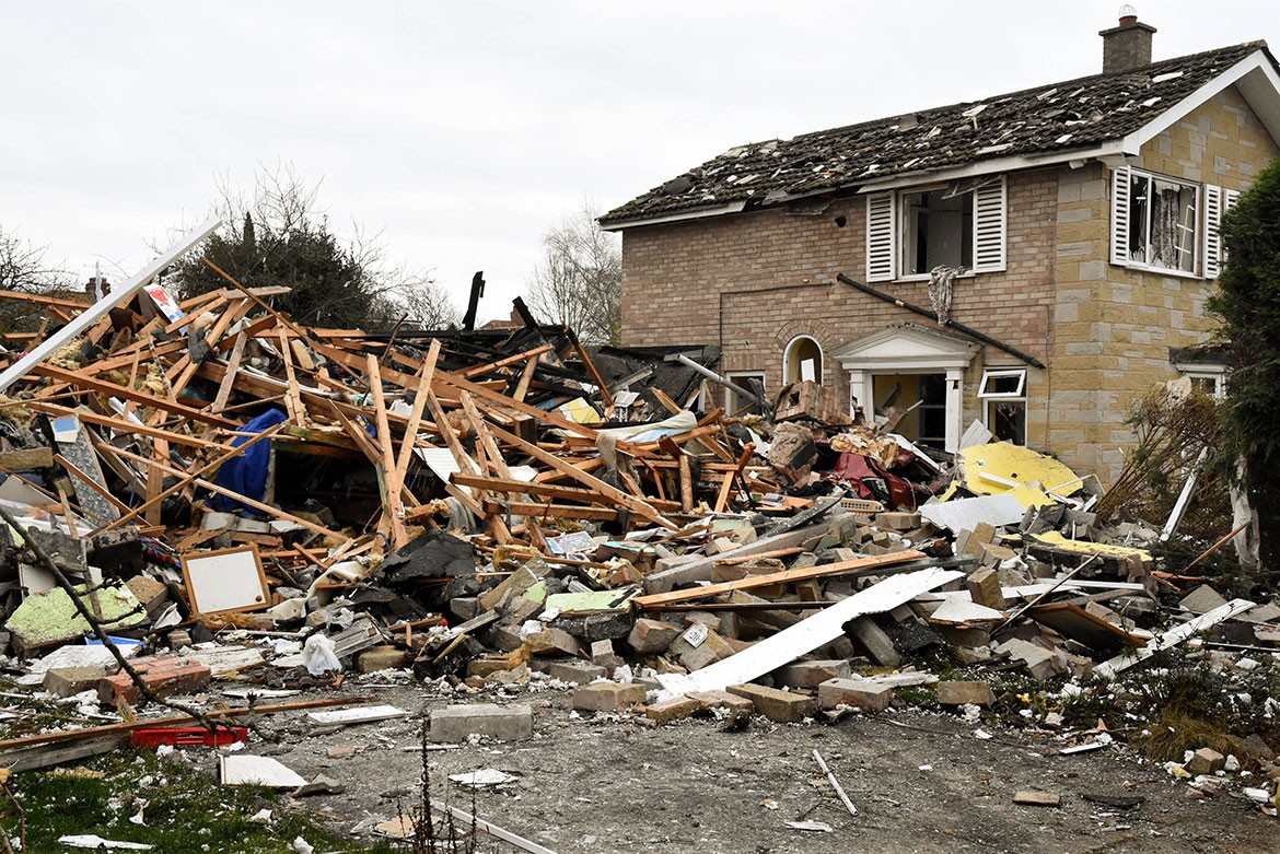 The cause of the explosion is still being investigated. Photograph: Nigel Holland