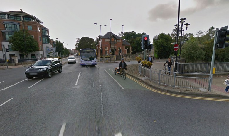 The busy junction between Foss Islands Road and Layerthorpe. Photograph © Google Street View