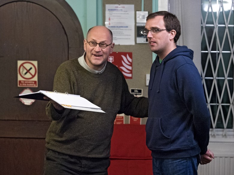Nick Jones as Simonides and Andrew Isherwood as Pericles. Photograph: John Saunders