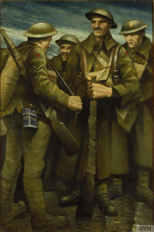 A group of Soldiers, by CRW Nevinson, Copyright IWM