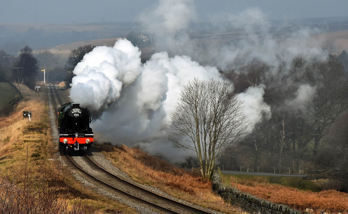 At full throttle, the Scotsman heads to Pickering