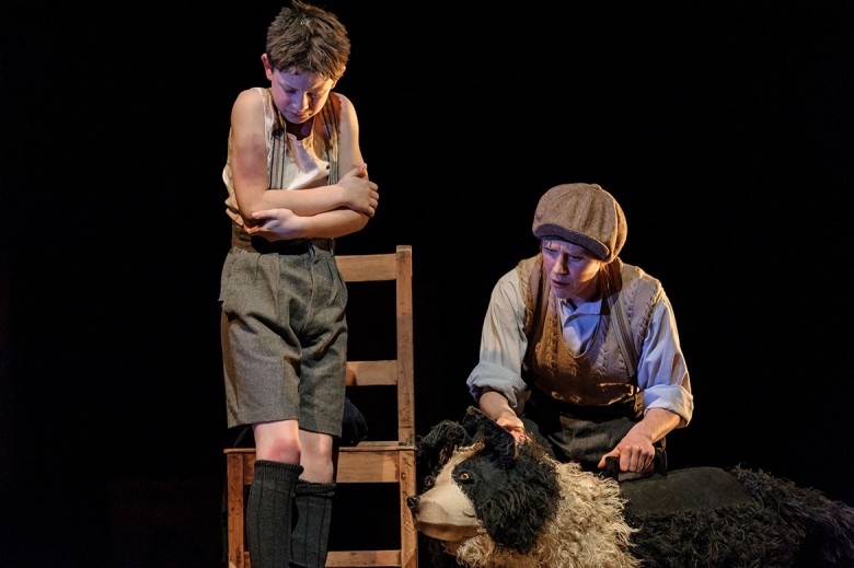 Alex Taylor-McDowall (William) and Elisa de Grey (puppeteer for Sammy the dog). Photograph: Dan Tsantilis.jpg