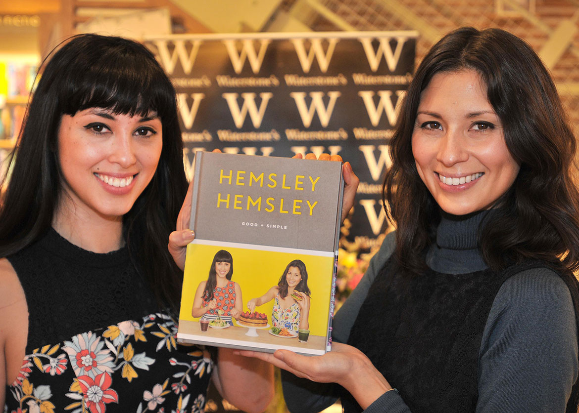 Pictured: Foodie stars the Hemsley sisters wow the crowd at Waterstones