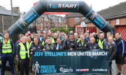 Video: A team of footie stars join TV legend Jeff Stelling on his march through York