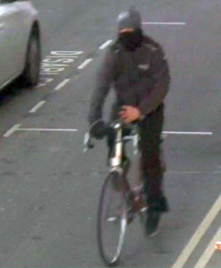 Police would like to question this cyclist