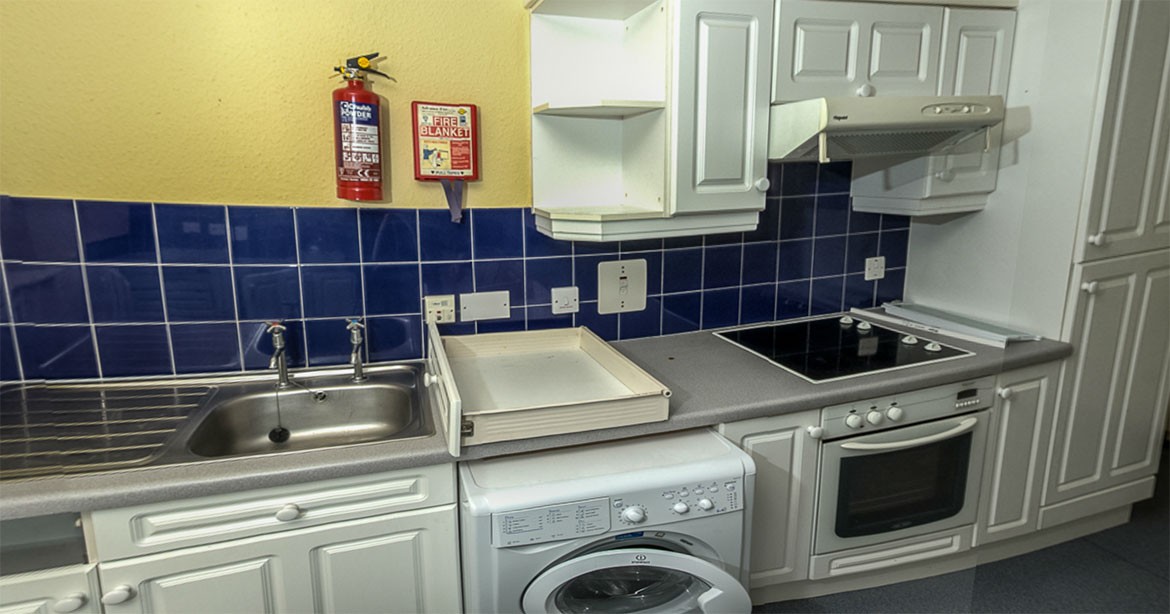 Almost all mod cons in the upstairs flat's kitchen…