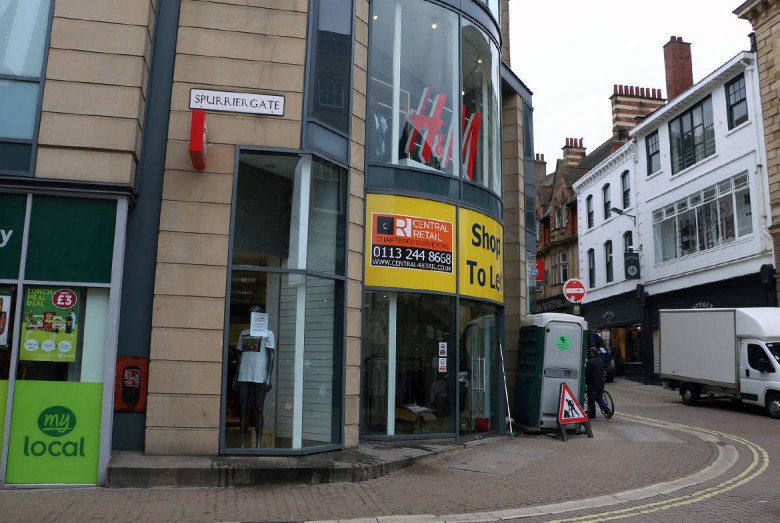 The shop on Spurriergate as it was being turned into Lambretta Clothing. Photograph: YorkMix