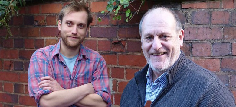 Will Troughton, who plays Tom Archer, and David, who plays Tom's dad Tony Archer (and is Will's real dad…) Photograph: BBC