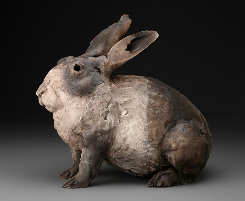 A wonderful scupted rabbit by Susan Halls