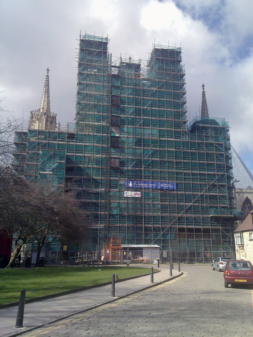How the East Front looked for years as the restoration work took place. Photograph © The Ewan on Flickr