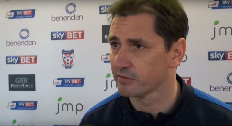 Under pressure… manager Jackie McNamara. Photograph: YouTube