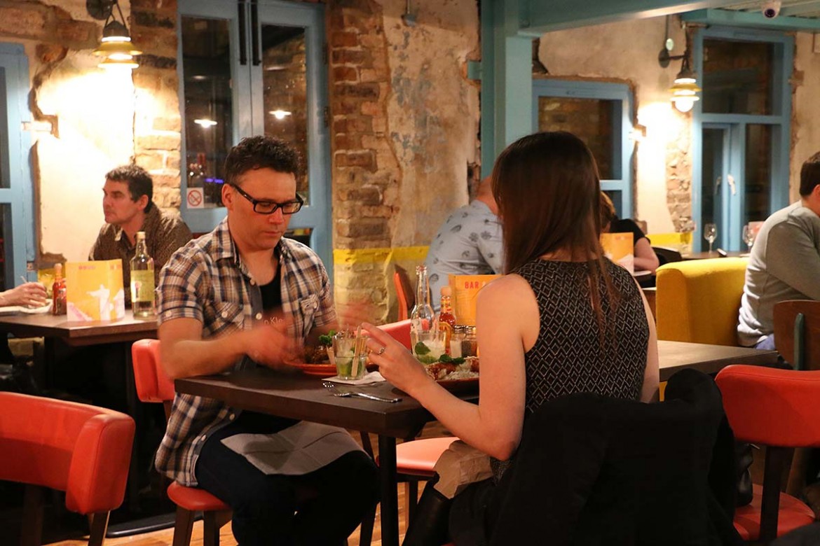 In the upstairs bar. Photograph: Richard McDougall