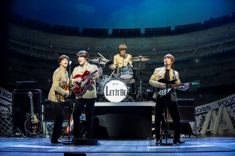 The boys recreate the Shea Stadium gig