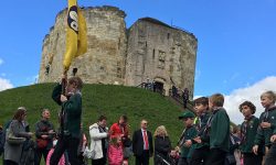 Video: Hundreds of young people parade through York for the St George’s Day Procession