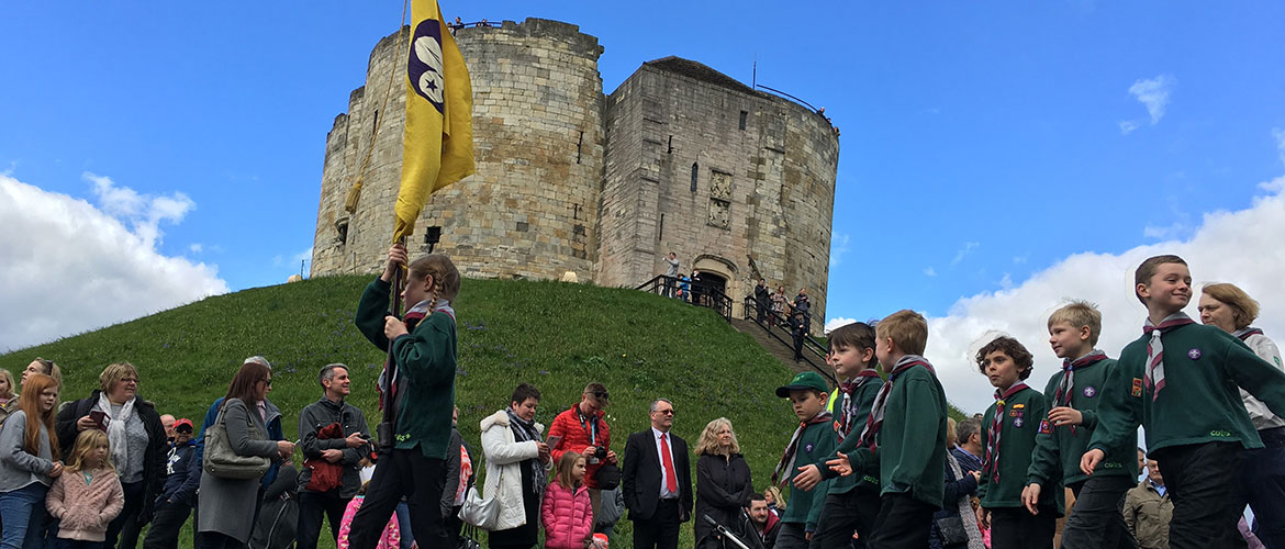 Video: Hundreds of young people parade through York for the St George’s Day Procession