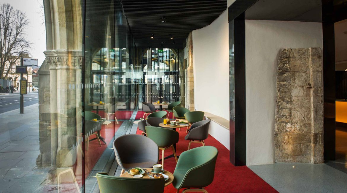 The glazed colonnade. Photograph: Sirastudio