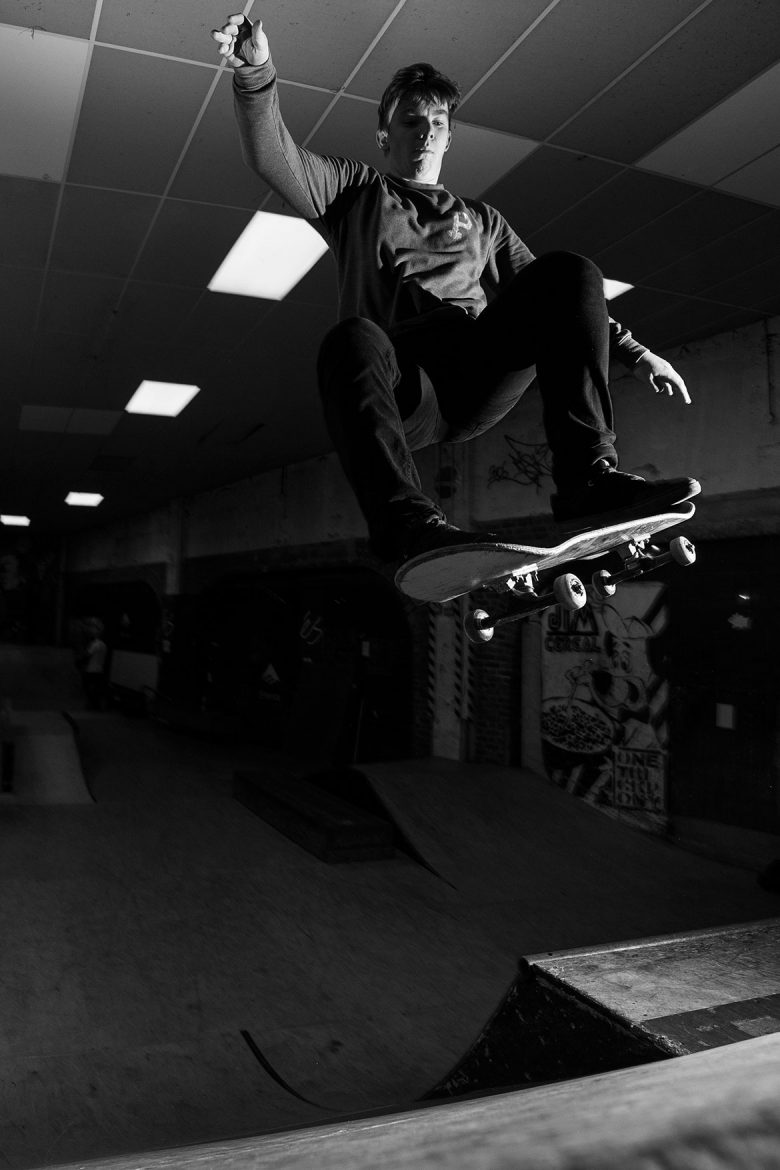 Jake Jarvis doing a frontside ollie at York's Zoo Skatepark. Photograph: Jonny Long