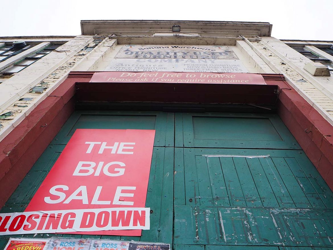 Doors closed for good on the famous Banana Warehouse. Photographs: Richard McDougall